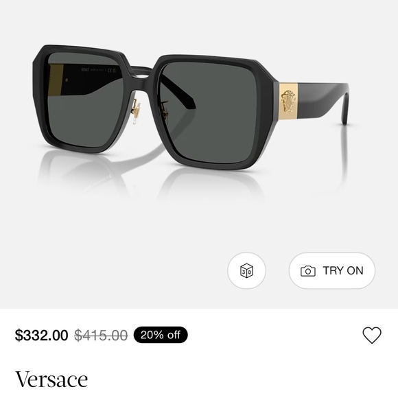 Versace Black Sunglasses brand new full inclusion - Picture 1 of 9